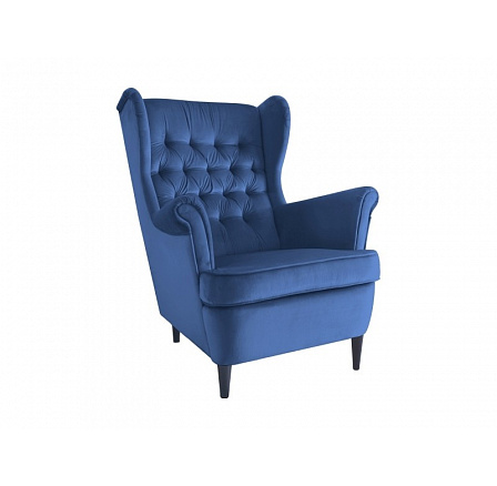 Kreslo HARRY Velvet, modrá Bluvel 86/wenge