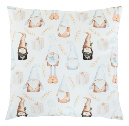 Polštář sametový s výplní - se skřítky, 100% polyester, 45 x 45 cm