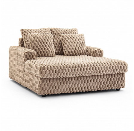 Kreslo Relaxačné KOBEL Hnedé Plyšové