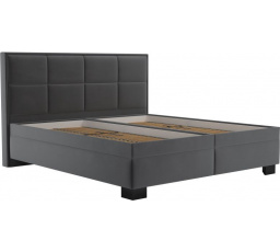 Posteľ Elezar 160x200, sivá/čierne nohy