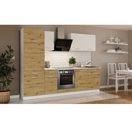 Kuchynská linka Todor 260 dub artisan/biela + PD 200 biela