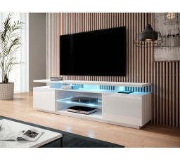 TV komoda EVA, Biela lesklá/biela lesklá