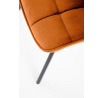 Jedálenská stolička K332 VELVET, Škoricová/ Bluvel 4215/Čierna