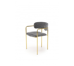 Jedálenská stolička K537, sivá/zlatá