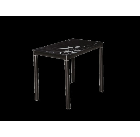 Jedálenský stôl DAMAR, čierny, 100x60 cm