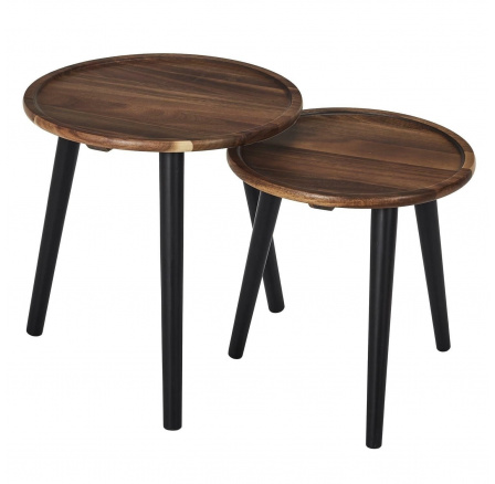 Sada 2 konferenčných stolíkov Bernia akácia