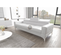 Sofa TOSCANIA III 250 cm prírodná koža - biela koža