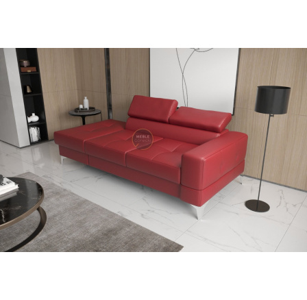 Sofa TOSCANIA II leňoška 205 cm prírodná koža - červená koža, ľavá strana Sofa TOSCANIA II leňoška 205 cm prírodná koža - červená koža, ľavá strana