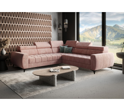 Rohová sedacia súprava PORTO MAX 255X255 cm - pravá, ružová