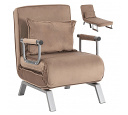 Rozkladacie kreslo BART Béžové Zamatové