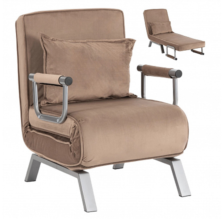 Rozkladacie kreslo BART Béžové Zamatové