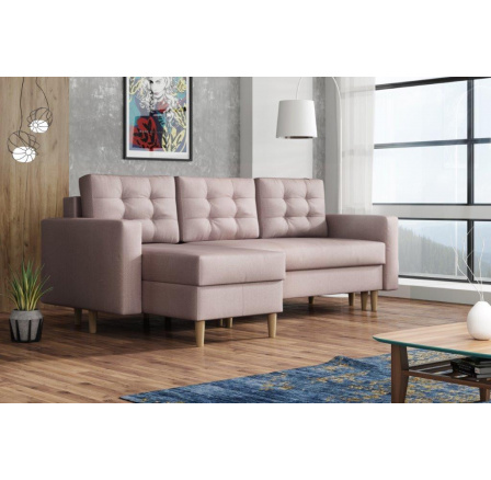 Rohová sedacia súprava Anabel UNI ružová