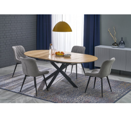 Jedálenský stôl ACORD, prírodný / čierny