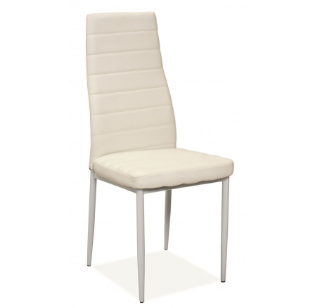 H-261-stolička - kovová biela/biela eko ( H261BB ) (S) (K150-Z)