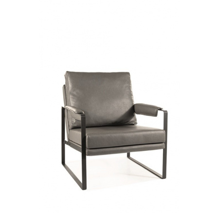 FOKUS TRENDS - kreslo - ekokoža sivá BUFFALO 06 - (FOCUSSSSZ=1PACK) (S) (K250-E)