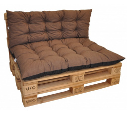 Podušky na paletový nábytok sada Basic - látka hnedý melír