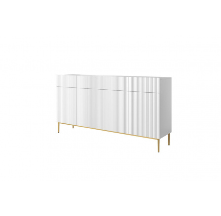 Komoda Nicole 200, biely mat / zlatá