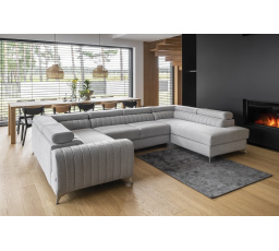 Rohová sedacia súprava v tvare U LOUIS, Borneo 4 Pravá