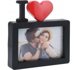 Rámik na fotografie I love čierny 10x15cm
