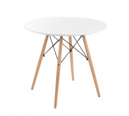 Stôl TAVOLO prírodný s bielou doskou 60×48cm 869742