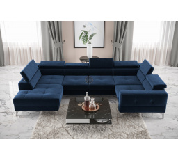 Rohová sedacia súprava TOSCANIA MAX I 170x350x185 cm - modrá, pravá