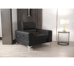 Kreslo TOSCANIA 100 cm - čierna eko koža