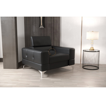 Kreslo TOSCANIA 100 cm - čierna eko koža