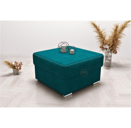 Taburet s úložným priestorom 70×70 - tyrkysová