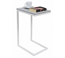 Odkladací stolík Loft – v rôznych farbách – Svetlý betón, Biely mat