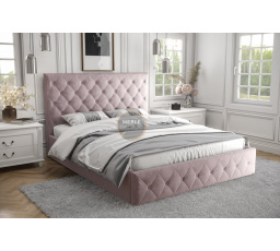 Posteľ ROMA - 200x200, Kovová na plynových zdvihákoch, ružová