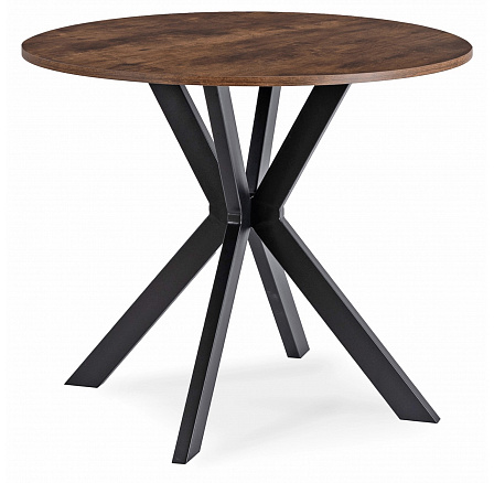 Stôl LAUREN 90 cm Dub Rustikálny/Čierny