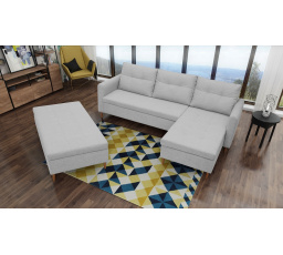 Rohová sedacia súprava s taburetom Areon P sivá