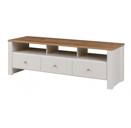 TV komoda BACARDI R5, Zlatý dub/Krémová