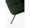Jedálenská stolička K332 VELVET, Tmavozelený Bluvel 78/Čierna