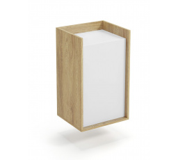 Skriňa MOBIUS 1D, prírodná/biela