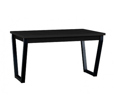 IKONA 2 - jedálenský stôl rozkladací (IKONA 2) laminovaná čierna/čierna kovová noha - kolekcia "DRE" (K150-Z)