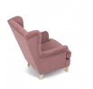 Kreslo ušiak, ružová látka, AK-388 PINK2