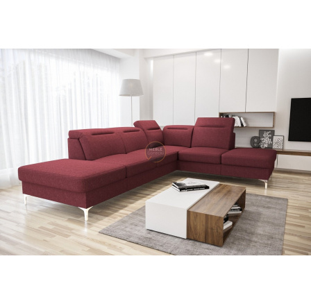 Rohová sedacia súprava OSLO 295x220 - červená, pravá