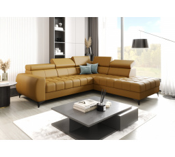 Rohová sedacia súprava PORTO prírodná koža 225x255 cm - pravá, prírodná koža - voliteľná farba