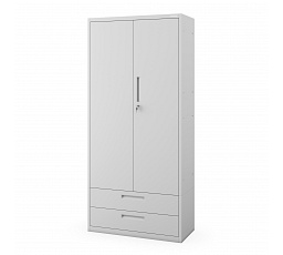 Kovová modulárna multifunkčná skriňa s dvoma zásuvkami MEGANT 1950 x 900 x 400 mm