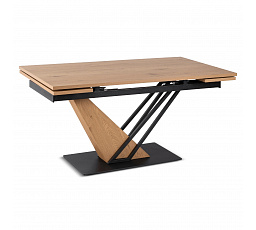 Rozkladací stôl REX 160-220 cm MDF Dub/Čierny