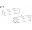 Regál LIVINIO L12 Ribbeck / Biely lesk