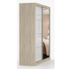 Šatní skriňa MULTI 35 - 183 cm, Dub Sonoma/Biely Lesk