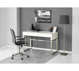 Písací stôl B32, biely/chróm