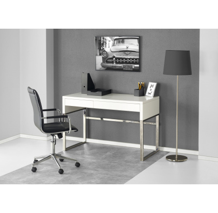 Písací stôl B32, biely/chróm
