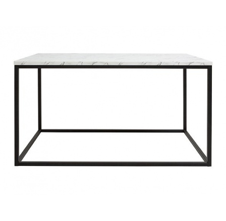 stôl AROZ LAW/100 mramor carrara biely/čierny kovový rám