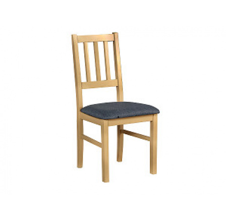 BOSANOVA 4 jedálenské stoličky (BOSS 4) BUK / látka hnedosivá látka č. 12x (DM)- kolekcia "DRE" (K150)