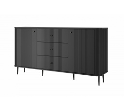 Komoda Vesper, čierna / čierne nohy