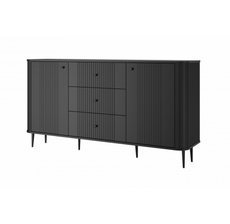 Komoda Vesper, čierna / čierne nohy Komoda Vesper, čierna / čierne nohy