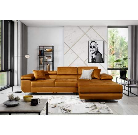 Rohová sedacia súprava ARMANDO, Monolit 48 Pravá